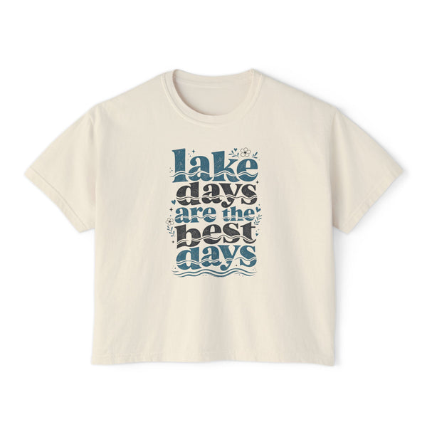 Lake Days Best Days - Womens Boxy Tee