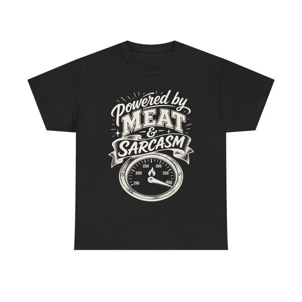 Powered by Meat & Sarcasm - T-Shirt
