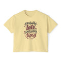 Probably Late Possibly Tipsy - Womens Boxy Tee