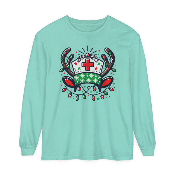 Reindeer Nurse - Long Sleeve Tee Shirt