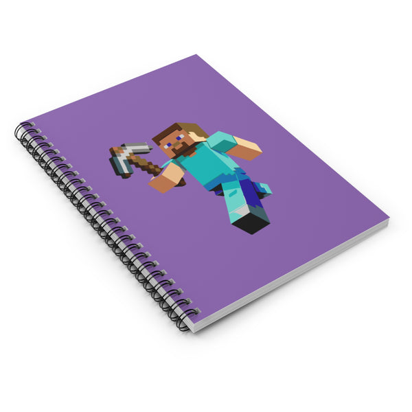 Minecraft-Themed Spiral Notebook, Ruled Line Journal for Gamers.