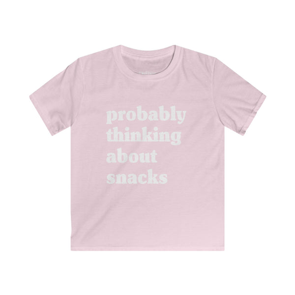 Probably Thinking About Snacks - Kids Softstyle T-Shirt