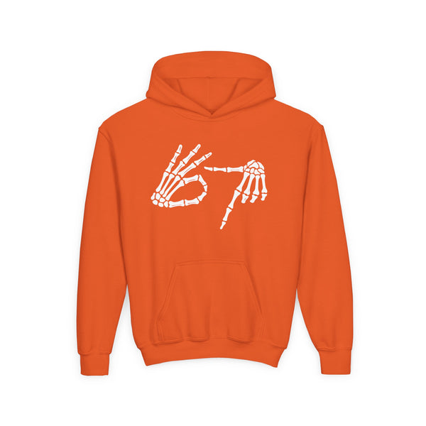6 7 Cute Skeleton Youth Hoodie
