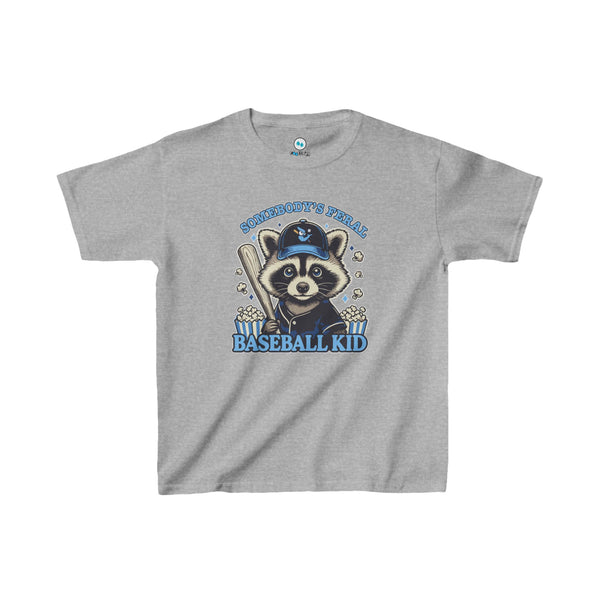 "Somebody's Feral Baseball Kid" - Heavy Cotton Kids Tee