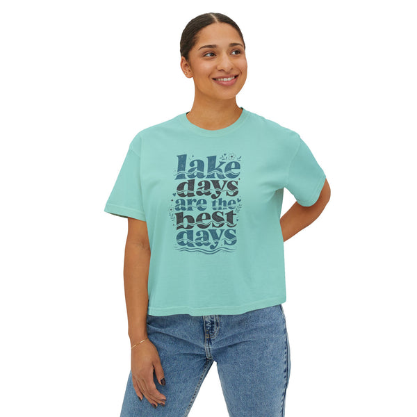 Lake Days Best Days - Womens Boxy Tee