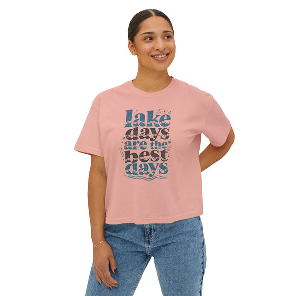 Lake Days Best Days - Womens Boxy Tee