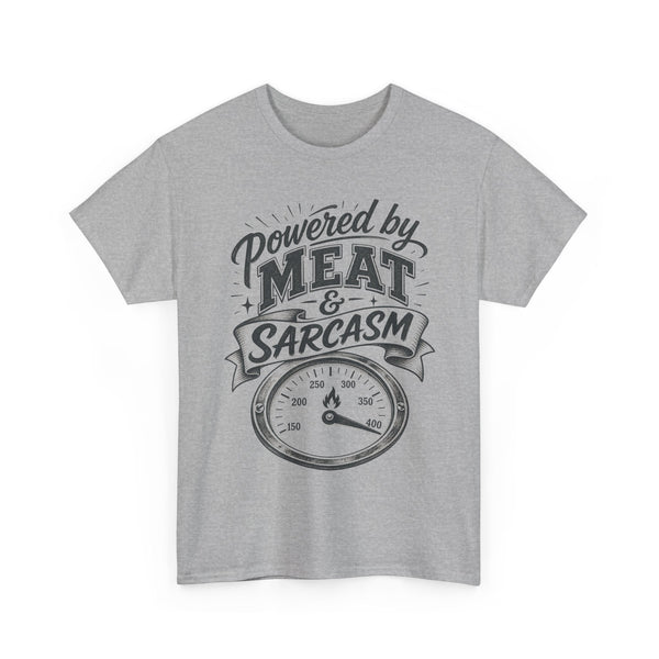 Powered by Meat & Sarcasm - T-Shirt