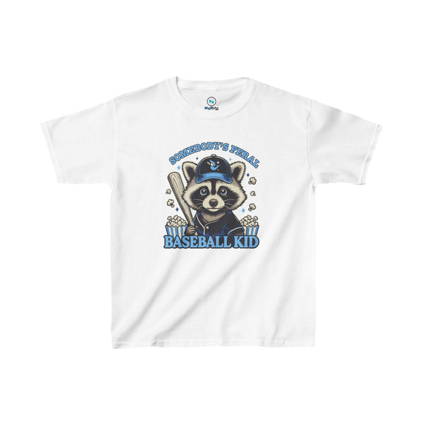 "Somebody's Feral Baseball Kid" - Heavy Cotton Kids Tee