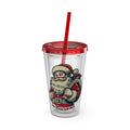Do It For The Ho's - Christmas 16oz Tumbler with Straw