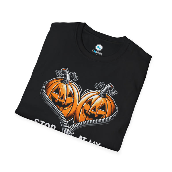 "Stop Staring At My Pumpkins" - Softstyle T-Shirt