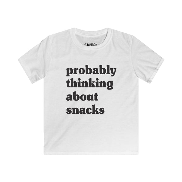 Probably Thinking About Snacks - Kids Softstyle T-Shirt