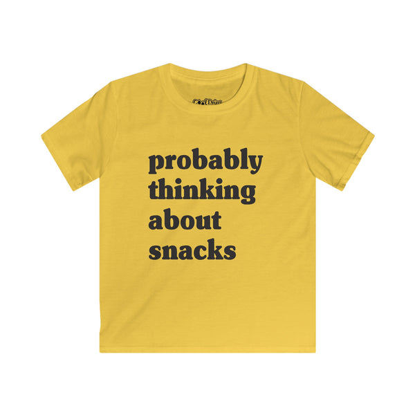 Probably Thinking About Snacks - Kids Softstyle T-Shirt