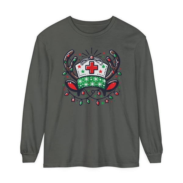 Reindeer Nurse - Long Sleeve Tee Shirt