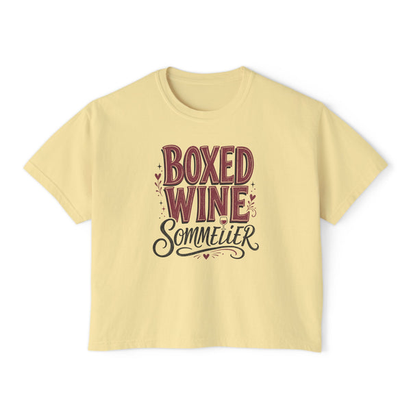 Boxed Wine Sommelier - Womens Boxy Tee