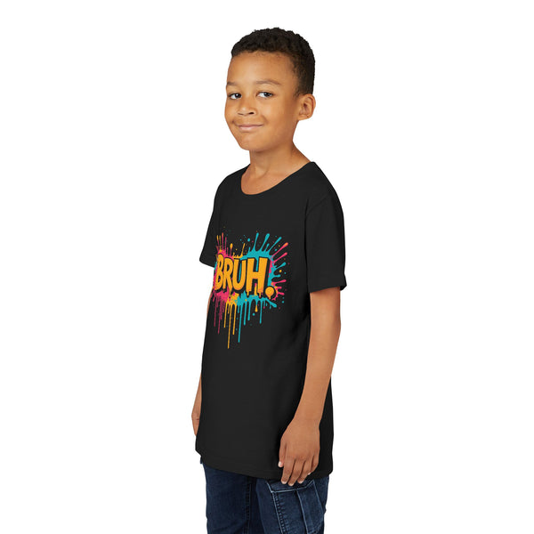 Colorful 'Bruh' Youth Tee - Fun Kids T-Shirt