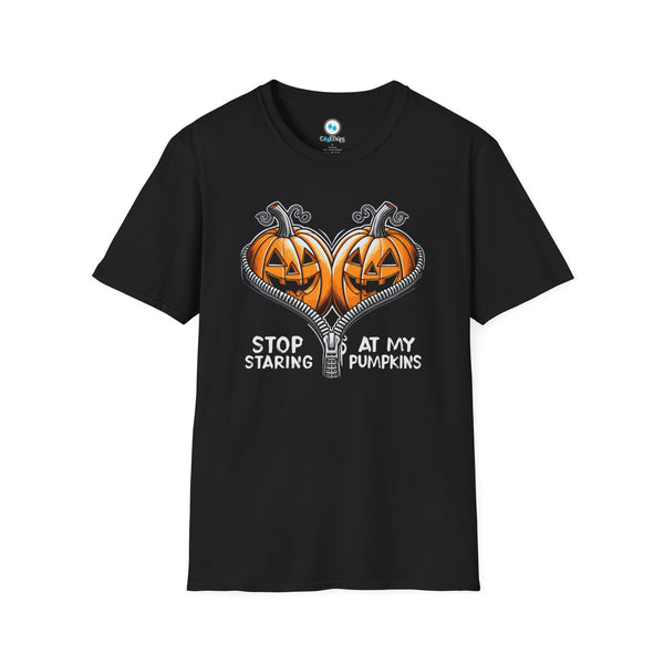 "Stop Staring At My Pumpkins" - Softstyle T-Shirt