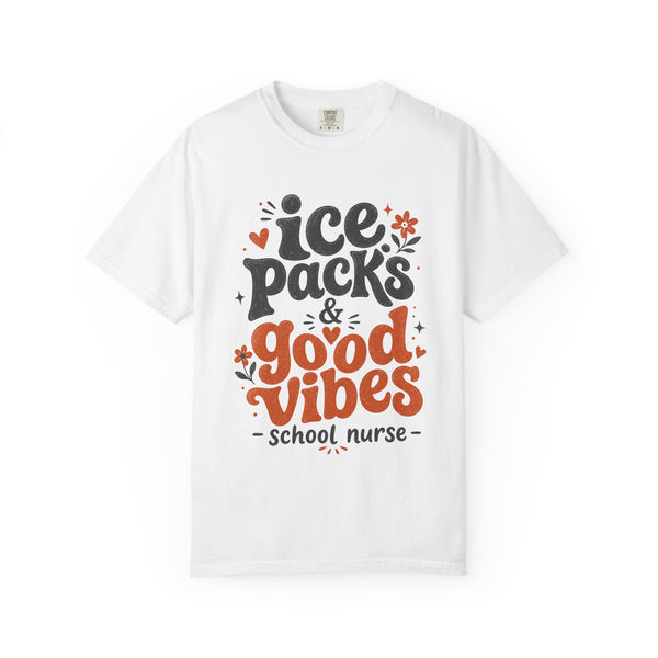 School Nurse Ice Packs - Comfort Colors Tee