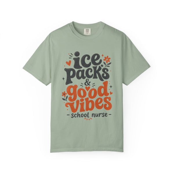 School Nurse Ice Packs - Comfort Colors Tee