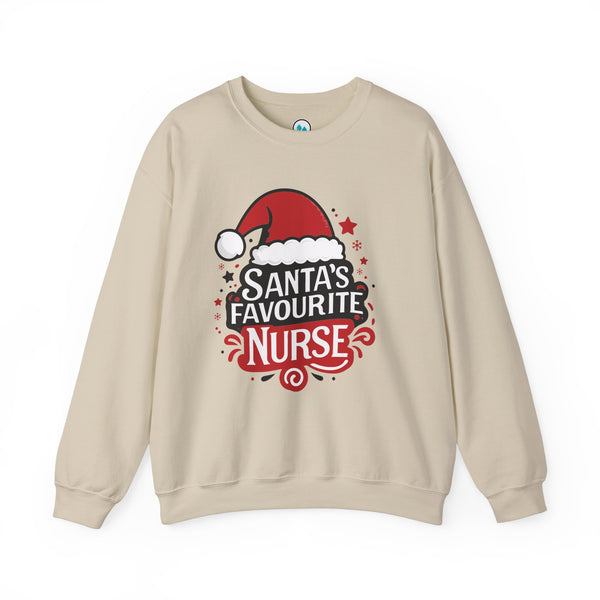 Santa's Favorite Nurse - Crew Neck Sweatshirt