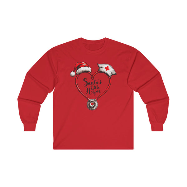 Santa's Little Helper Long Sleeve Tee - Unisex Holiday Shirt