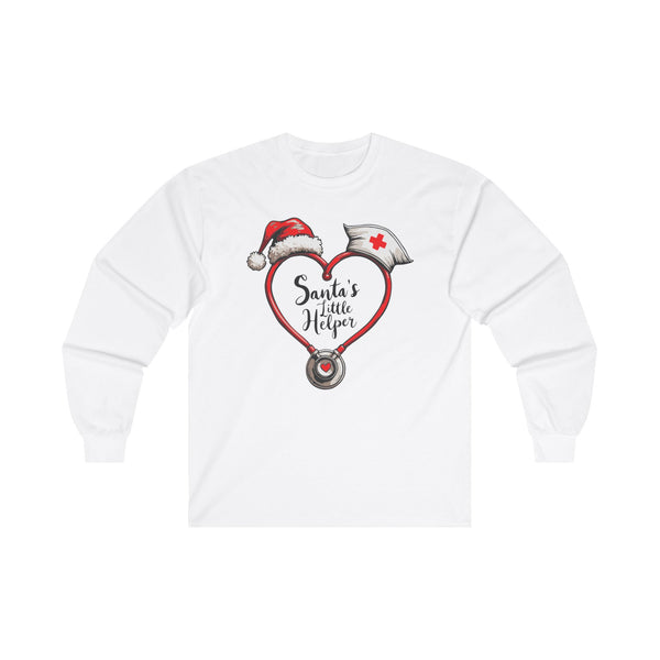 Santa's Little Helper Long Sleeve Tee - Unisex Holiday Shirt