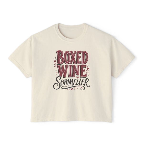 Boxed Wine Sommelier - Womens Boxy Tee