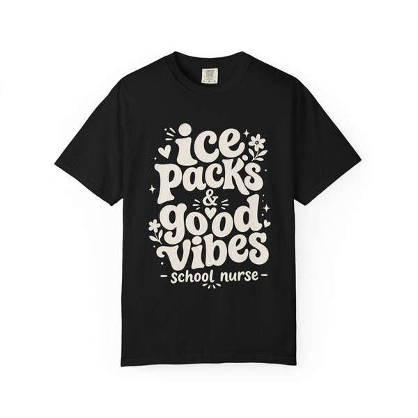 School Nurse Ice Packs - Comfort Colors Tee