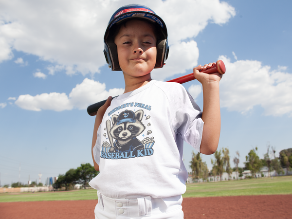 "Somebody's Feral Baseball Kid" - Heavy Cotton Kids Tee