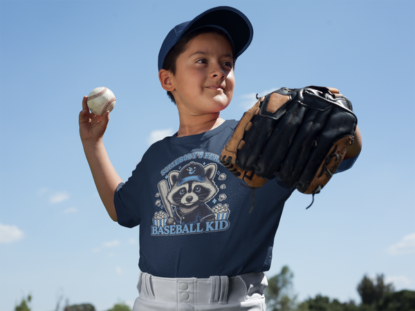 "Somebody's Feral Baseball Kid" - Heavy Cotton Kids Tee