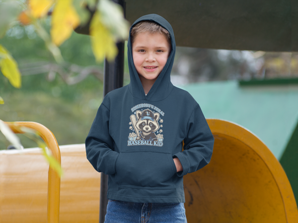 "Somebody's Feral Baseball Kid" - Kids Hoodie