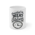 Powered by Meat & Sarcasm - Mug
