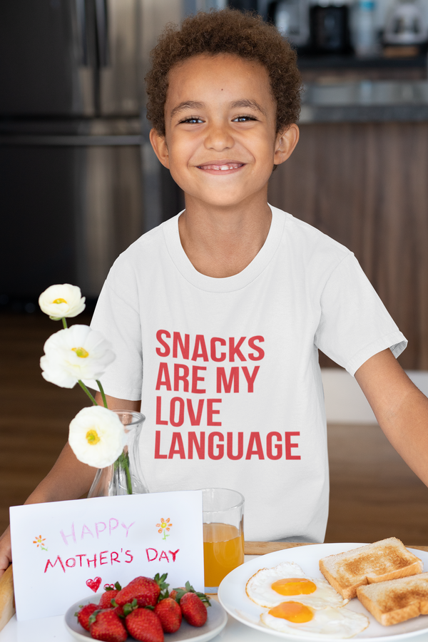 Snacks Are My Love Language Kids Tee